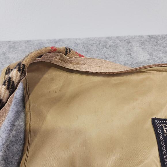 Vintage Burberrys Trench Coat Liner Nova Check Plaid 100% Wool Beige Zip-In 90s - Picture 8 of 15